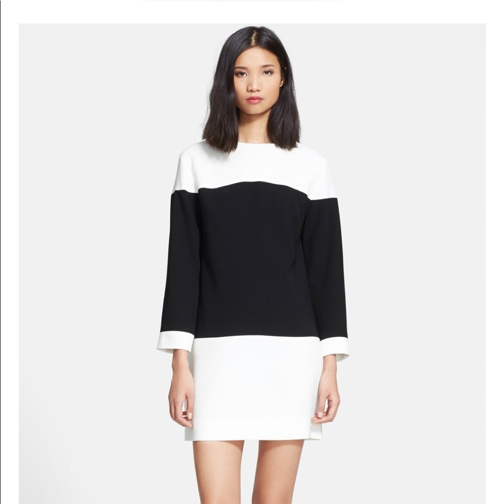 Kate Spade black white colorblock sheath dress